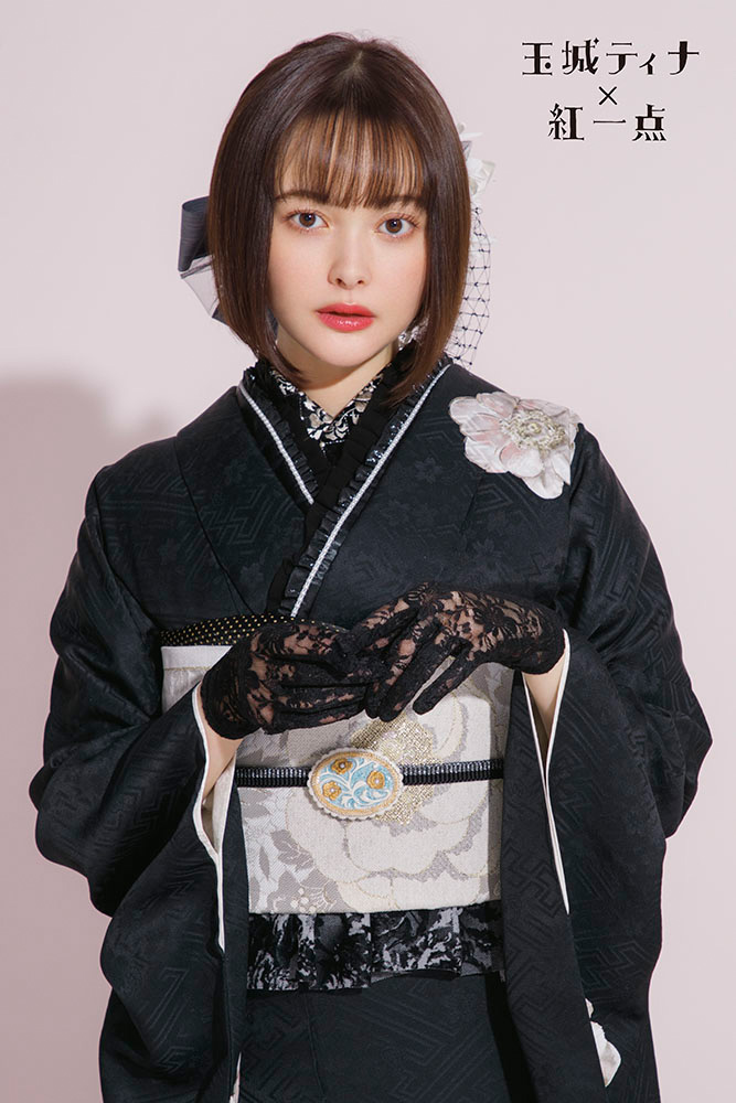 玉城ティナ×紅一点 KI8 #黒 #black 振袖 | 名古屋・岐阜の成人式 玉城ティナ×紅一点 KI8 #黒 #black 振袖 | 名古屋・岐阜の成人式